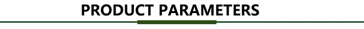 Product parameters Product parameters