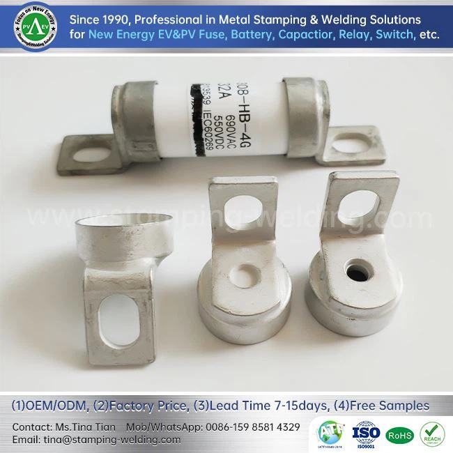 Matte Tin-plated Copper Cap For EV Fuse