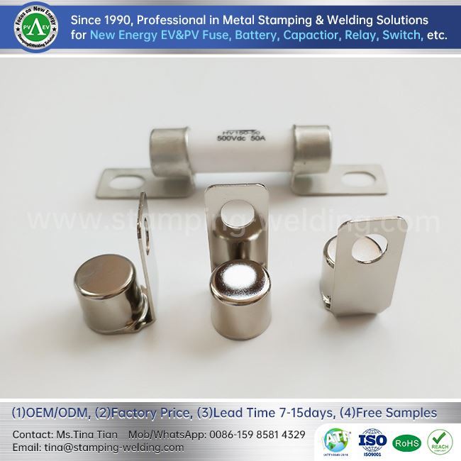 Topi akhir electroplated untuk fius pv