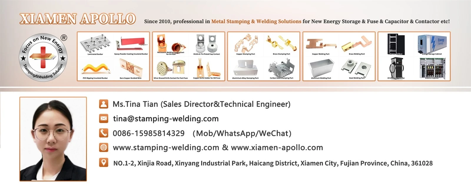 Ms. Tina from Xiamen Apollo Ms. Tina from Xiamen Apollo